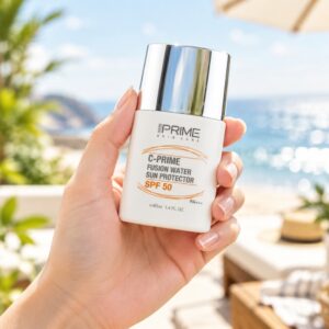 فلوئید ضد آفتاب پرایم مدل فیوژن واتر حاوی ویتامین سی با SPF50 حجم 40 میلی لیتر