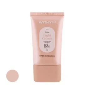 کرم ضد آفتاب رنگی ویت یو spf60 مدل light محافظ UVA،UVB مناسب برای انواع پوست حجم 50 میلی لیتر