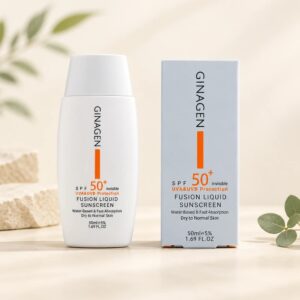 کرم ضد آفتاب بی رنگ ژیناژن مدل Fusion Liquid مناسب پوست خشک و نرمال 50 میلی لیتر