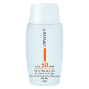 کرم ضدآفتاب بی‌رنگ ژیناژن مدل SPF50، مناسب پوست‌های چرب، حجم 50 میلی‌لیتر