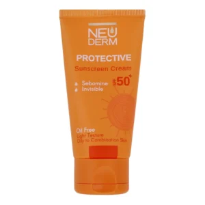 کرم ضدآفتاب بی‌رنگ نئودرم مدل SPF50، مناسب پوست‌های چرب تا مختلط، حجم 50 میلی‌لیتر